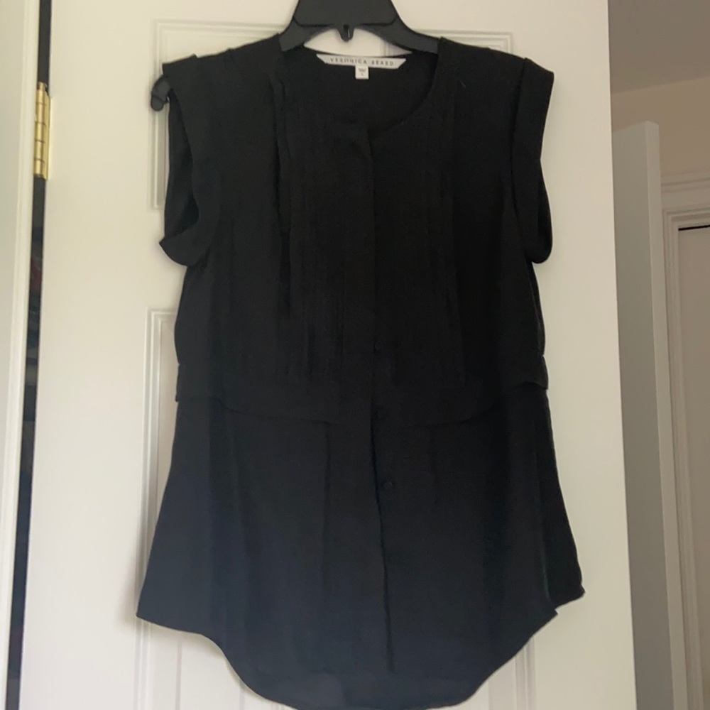 Veronica Beard black silk top
